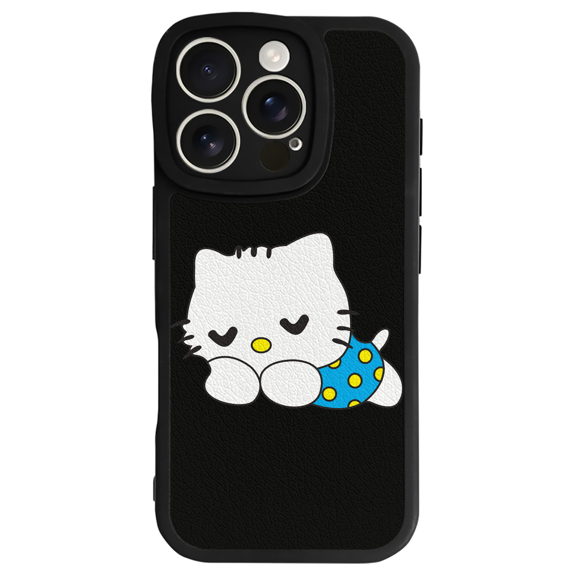 （画像用） Hello Kitty ハローキティ 【iPhone 16シリーズ対応】シリコンスマホケース（レザー調） 材質：シリコン